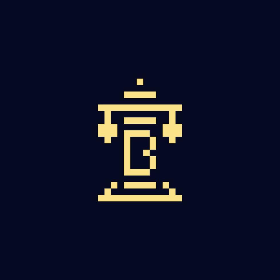 ein pixelig Logo Initiale b vektor