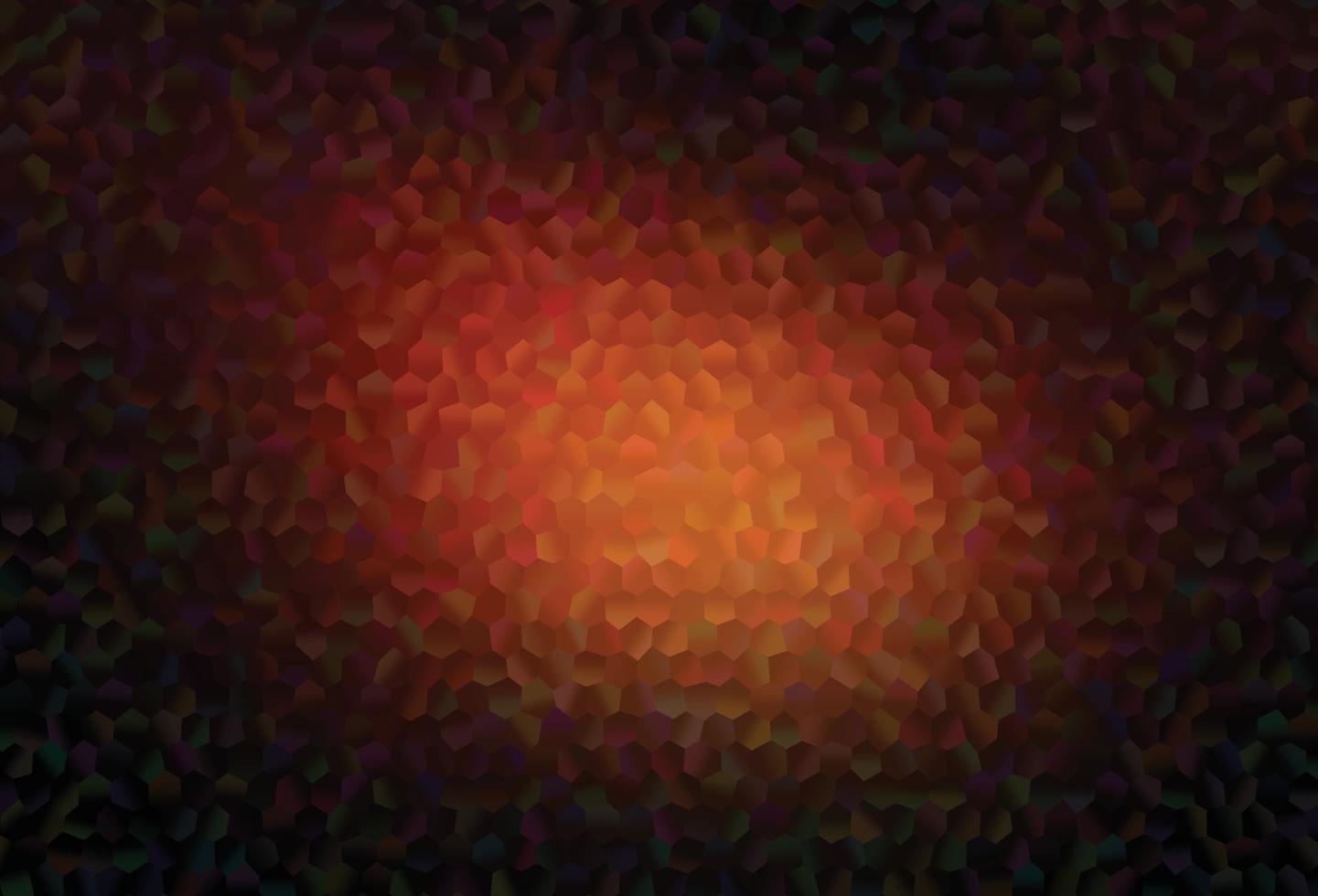 mörk röd vektor bakgrund med hexagoner.