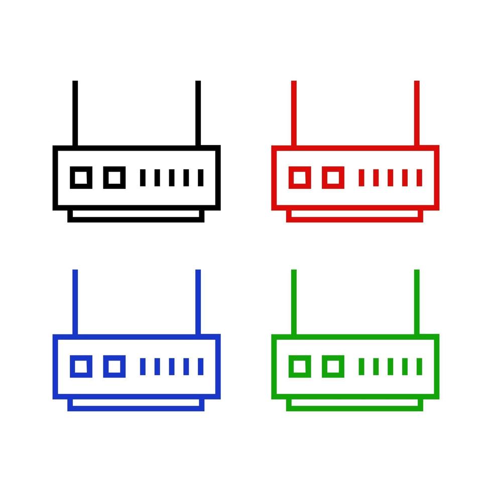 Router auf weißem Hintergrund dargestellt vektor