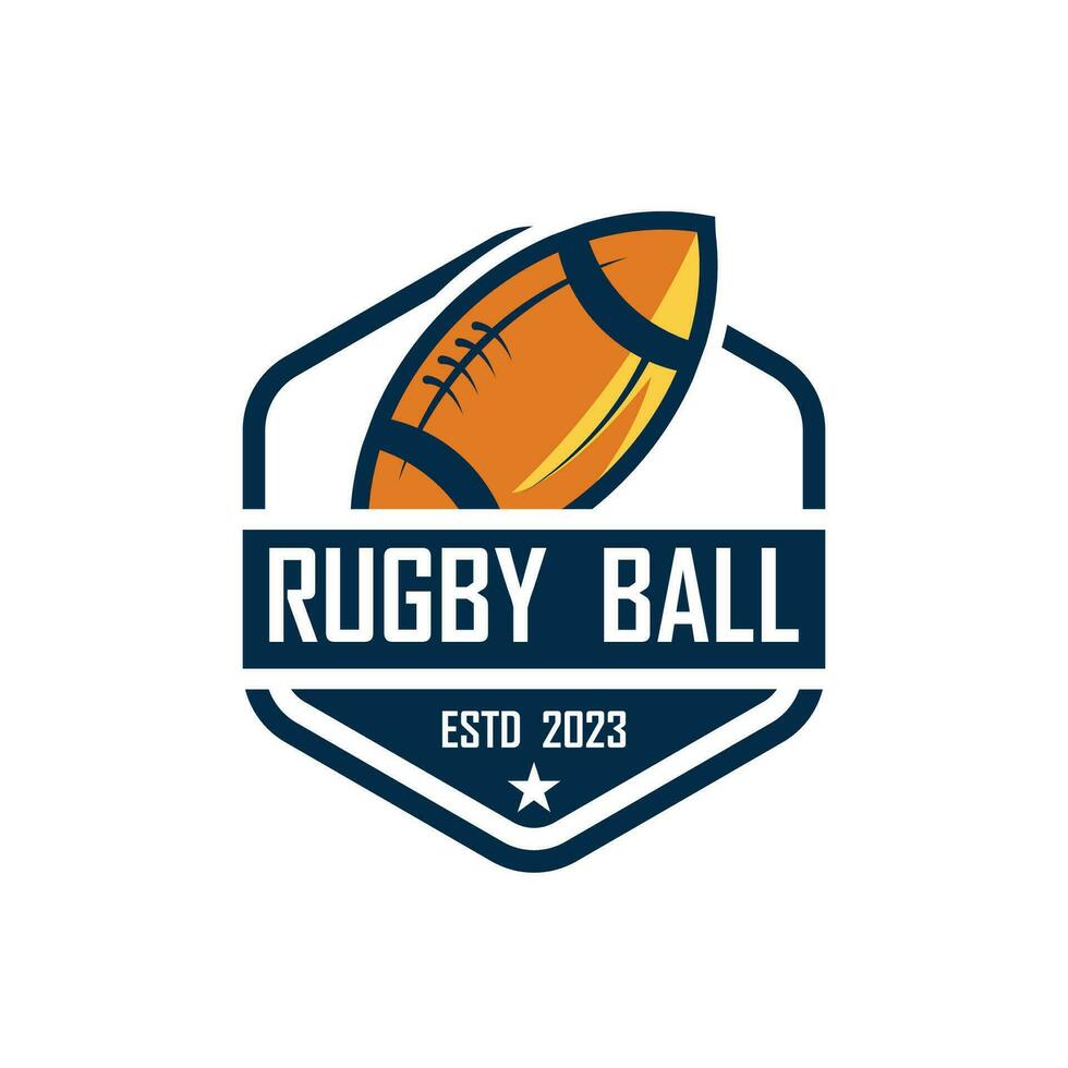 rugby logotyp vektor ikon illustration design