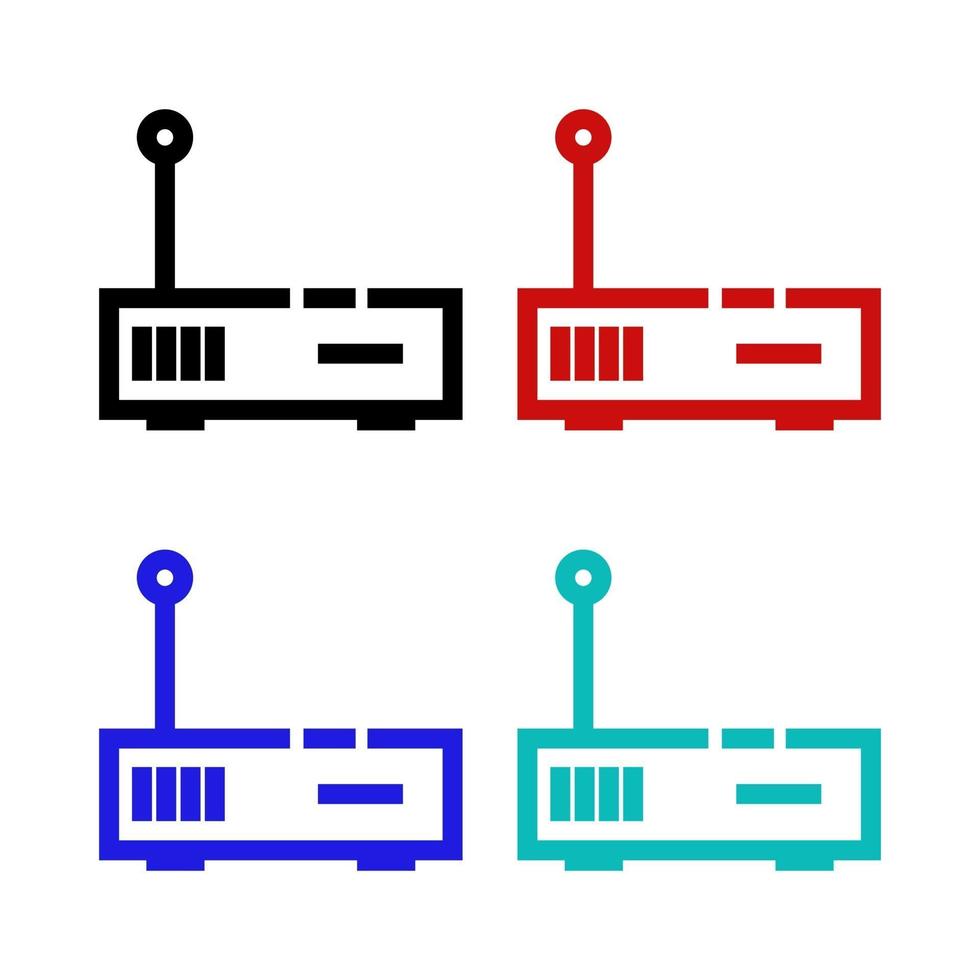 Router auf weißem Hintergrund dargestellt vektor