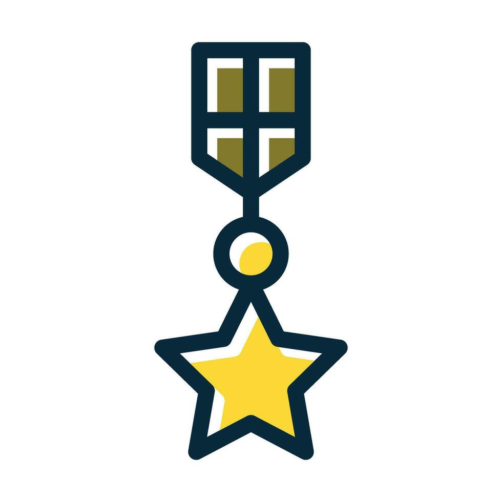medalj av hedra vektor tjock linje fylld mörk färger ikoner för personlig och kommersiell använda sig av.