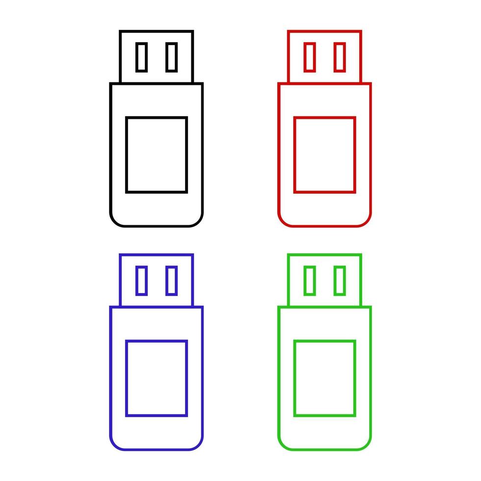 USB-Laufwerk auf weißem Hintergrund dargestellt vektor