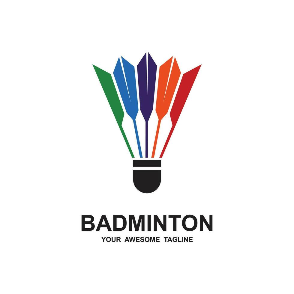 badminton logo vektor ikon design design