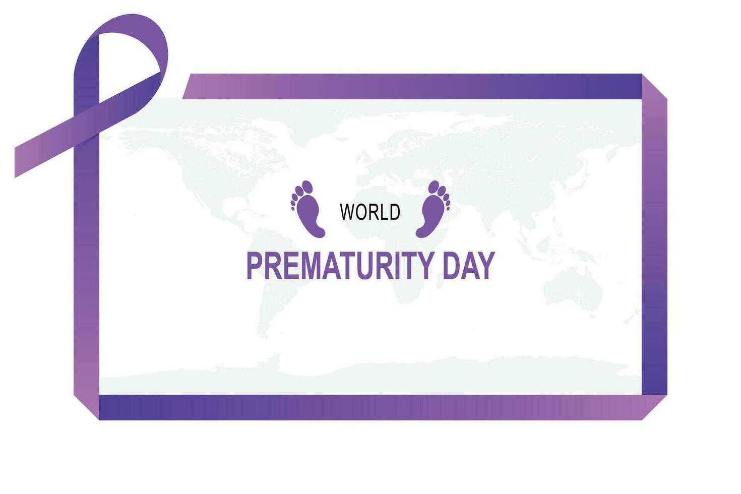 värld prematuritet dag bakgrund. vektor