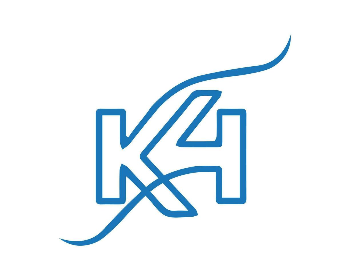 k4 monogram brev abstrakt första alfabet logotyp vektor