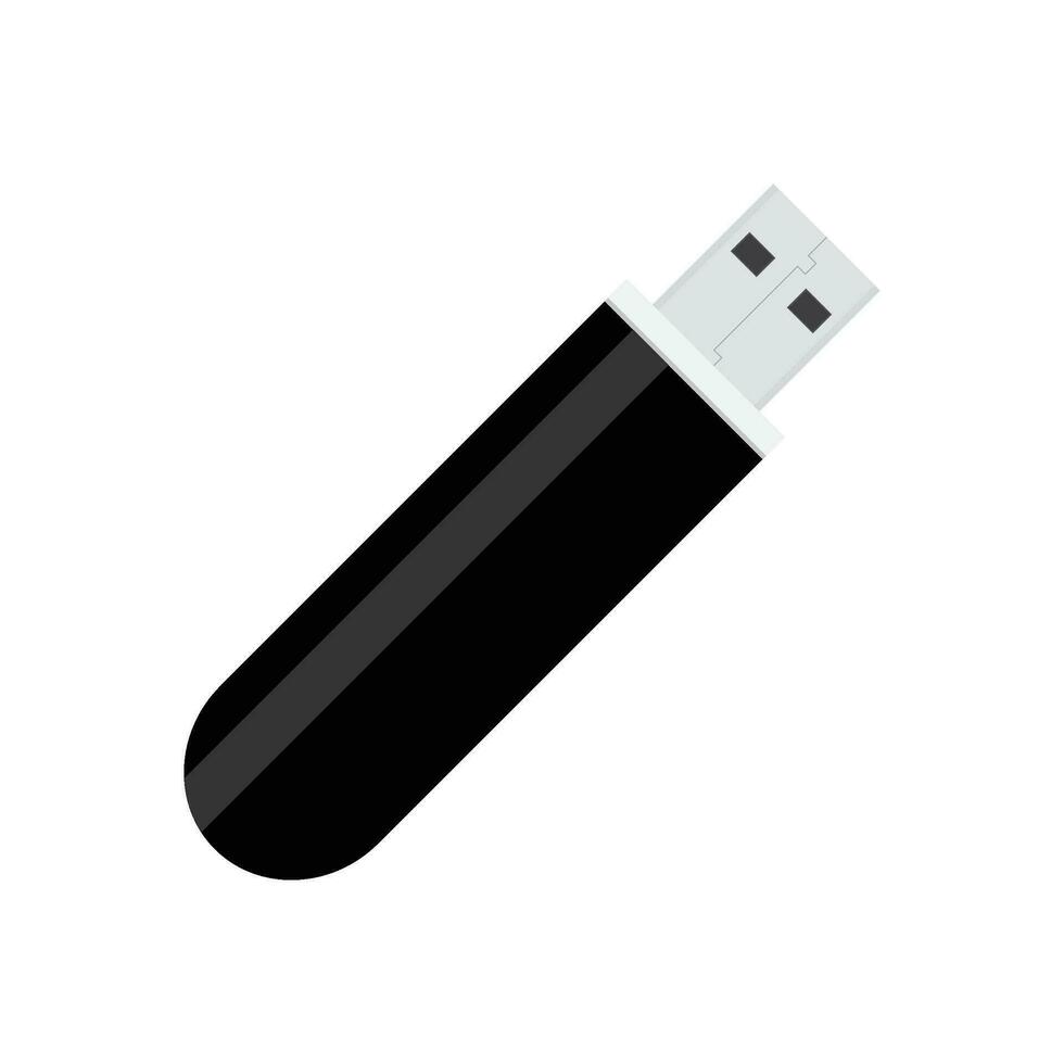 Blitz Treiber USB isoliert auf weiß Hintergrund. Blitz USB Fahrt Stock, Erinnerung Lager Ausrüstung Vektor. tragbar Gerät zum Lager die Info Illustration vektor