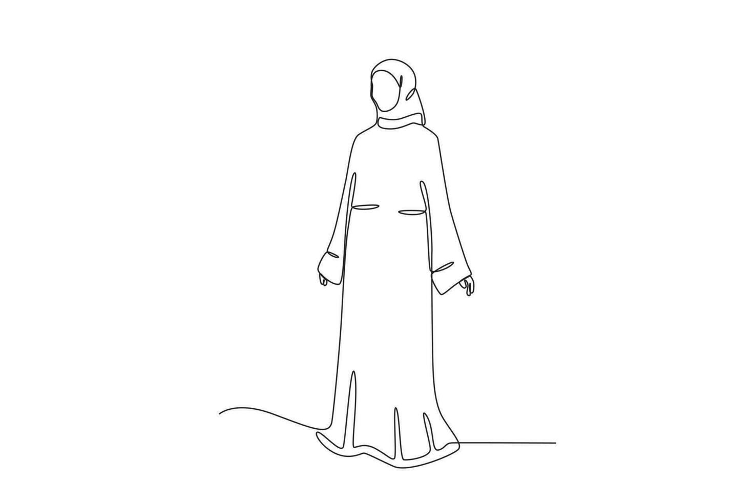 ein Frau tragen Arabisch Kleider vektor