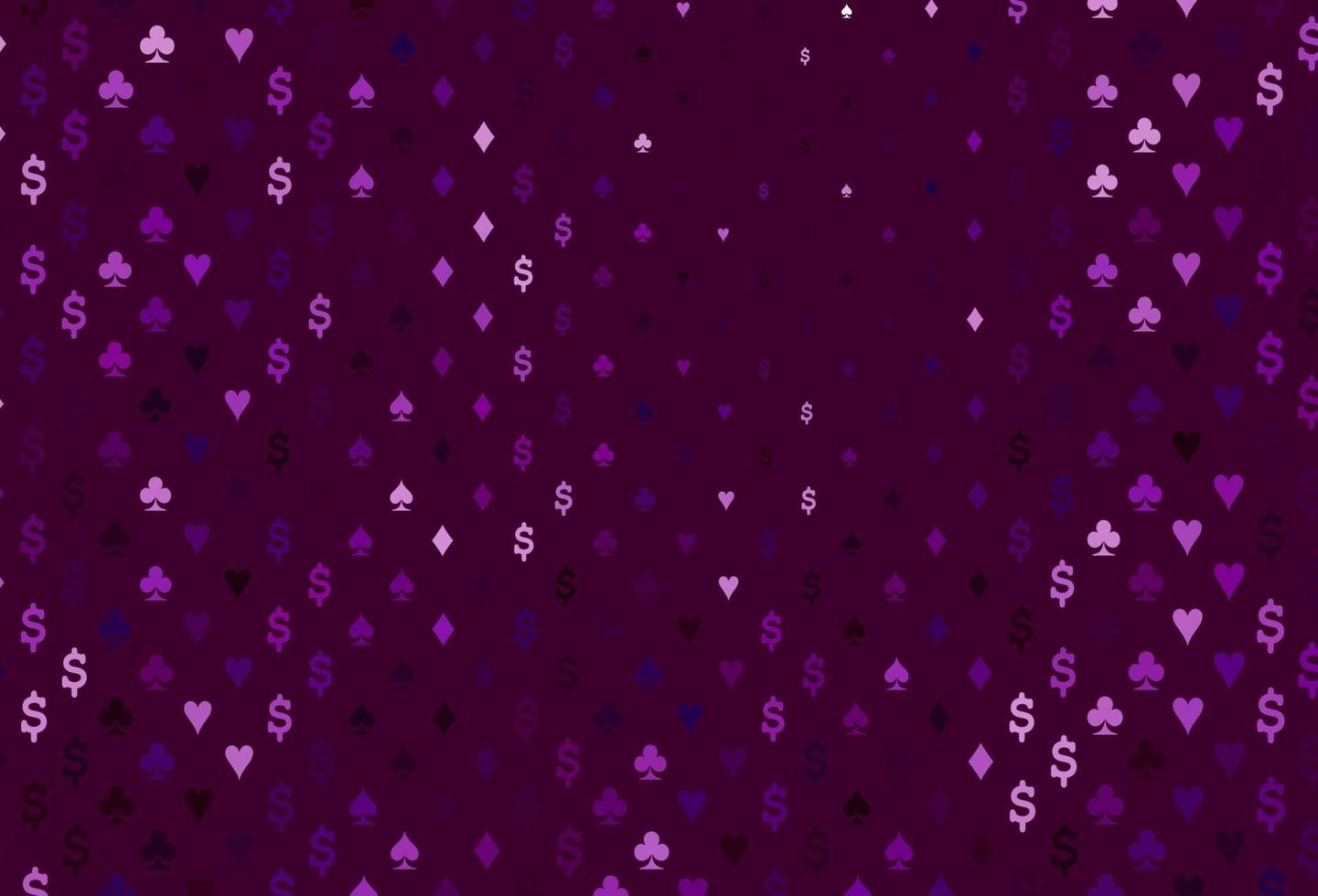 mörk lila vektor mönster med symbol för kort.