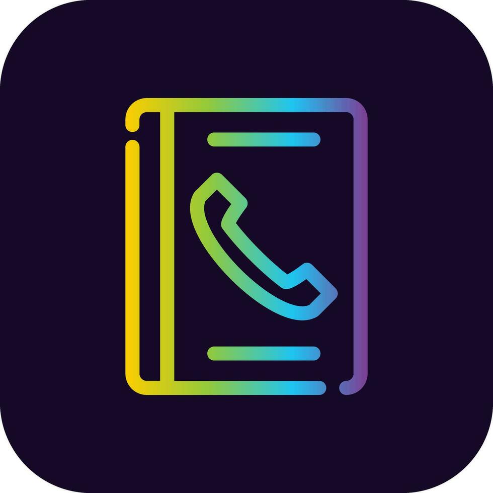 Telefonbuch kreatives Icon-Design vektor