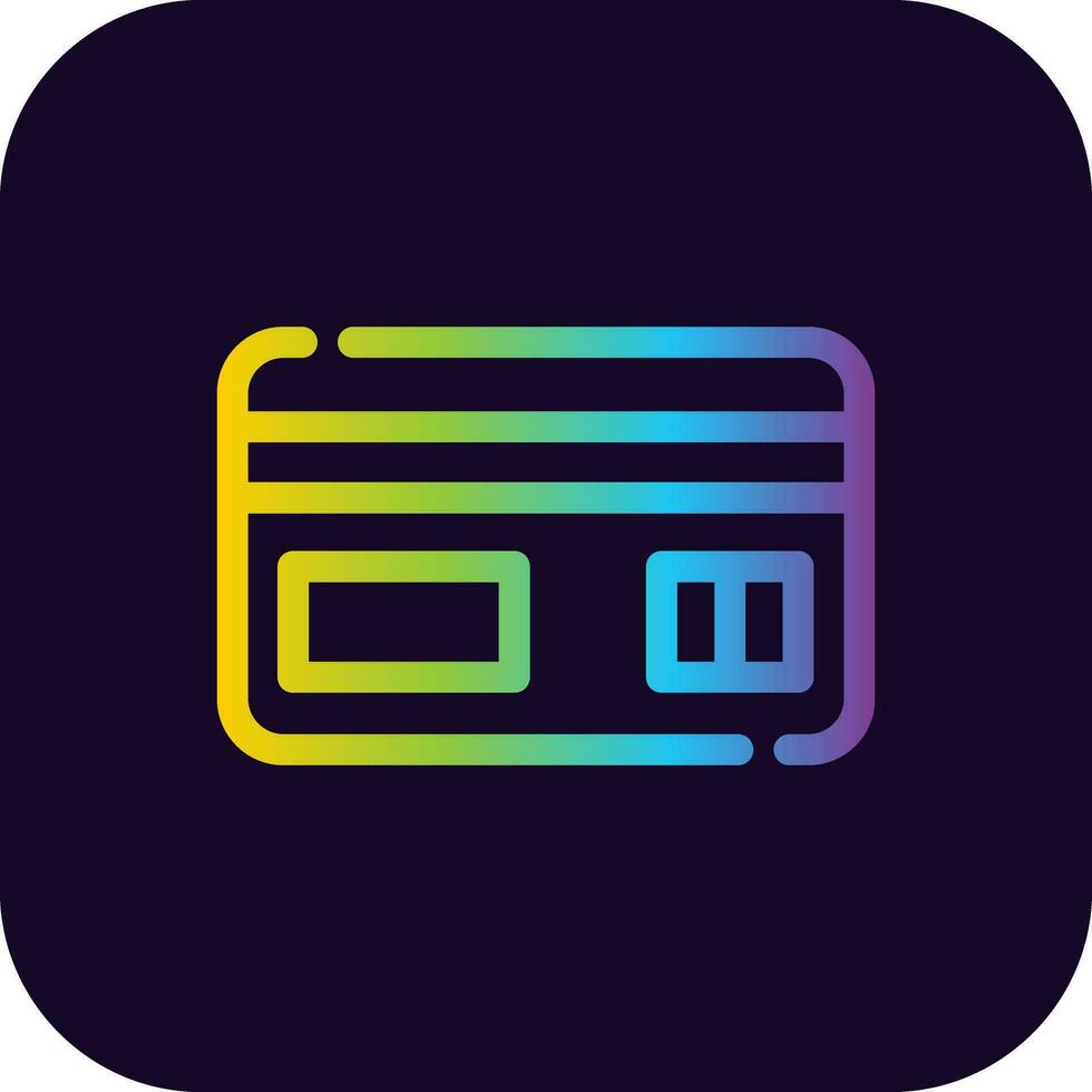 Kreditkarte kreatives Icon-Design vektor