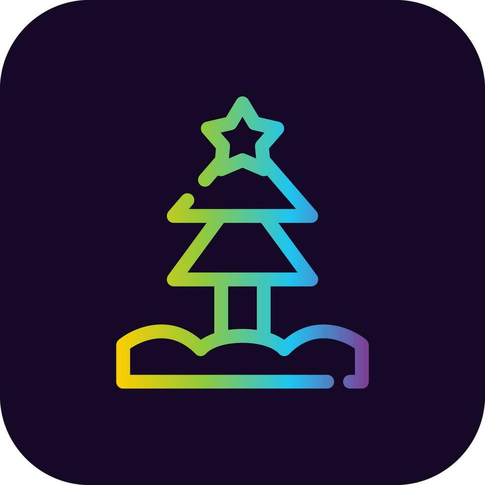 Weihnachtsbaum kreatives Icon-Design vektor