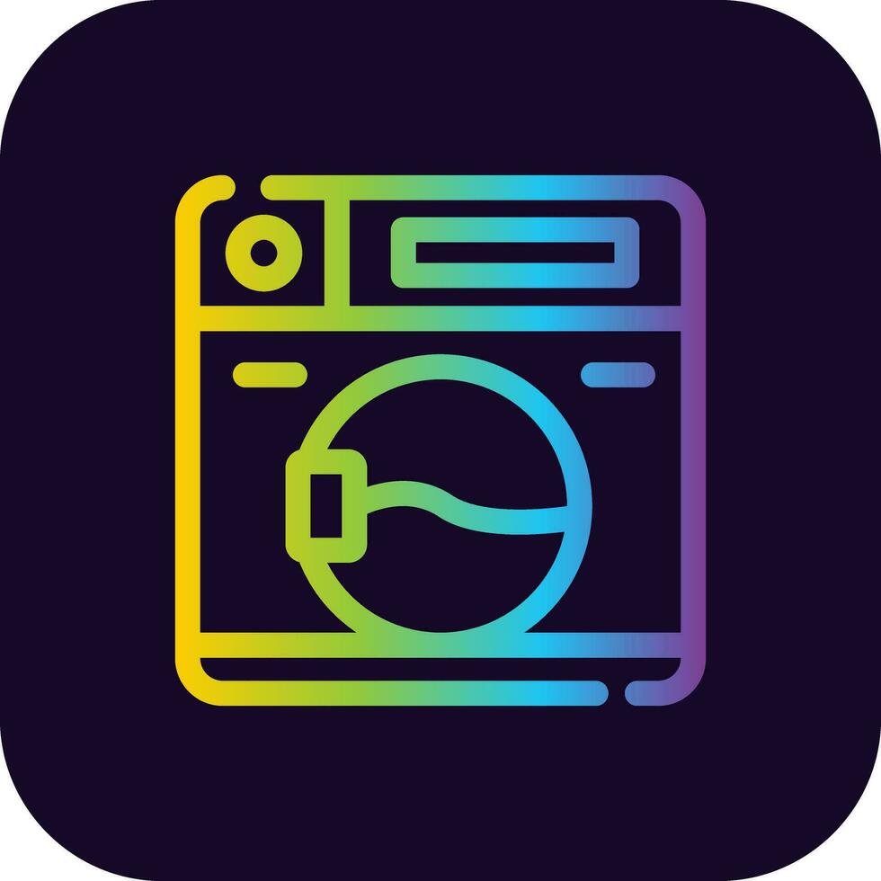 Waschmaschine kreatives Icon-Design vektor