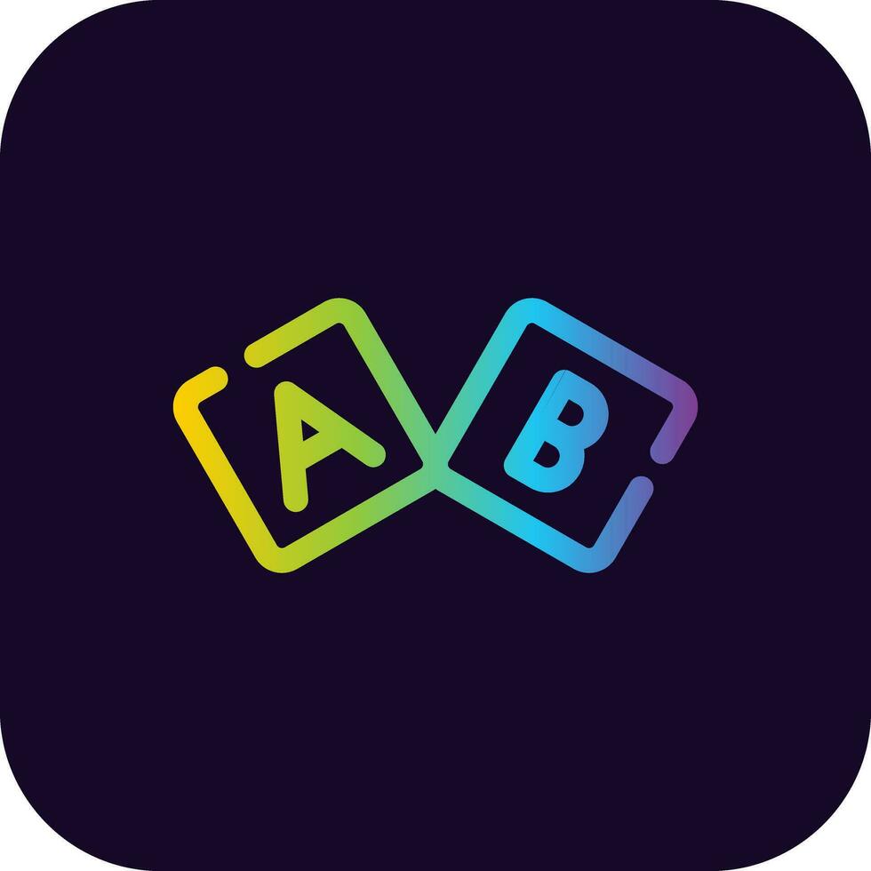 ABC-Block kreatives Icon-Design vektor