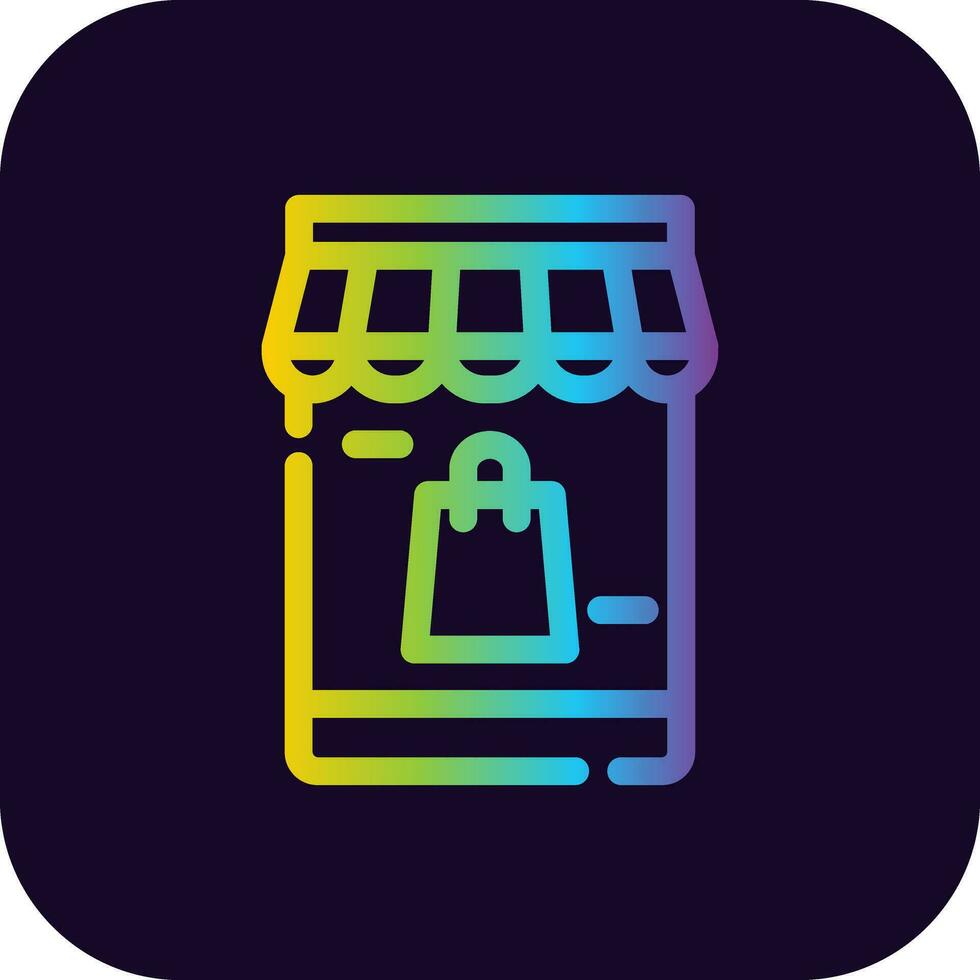 Online-Shopping kreatives Icon-Design vektor