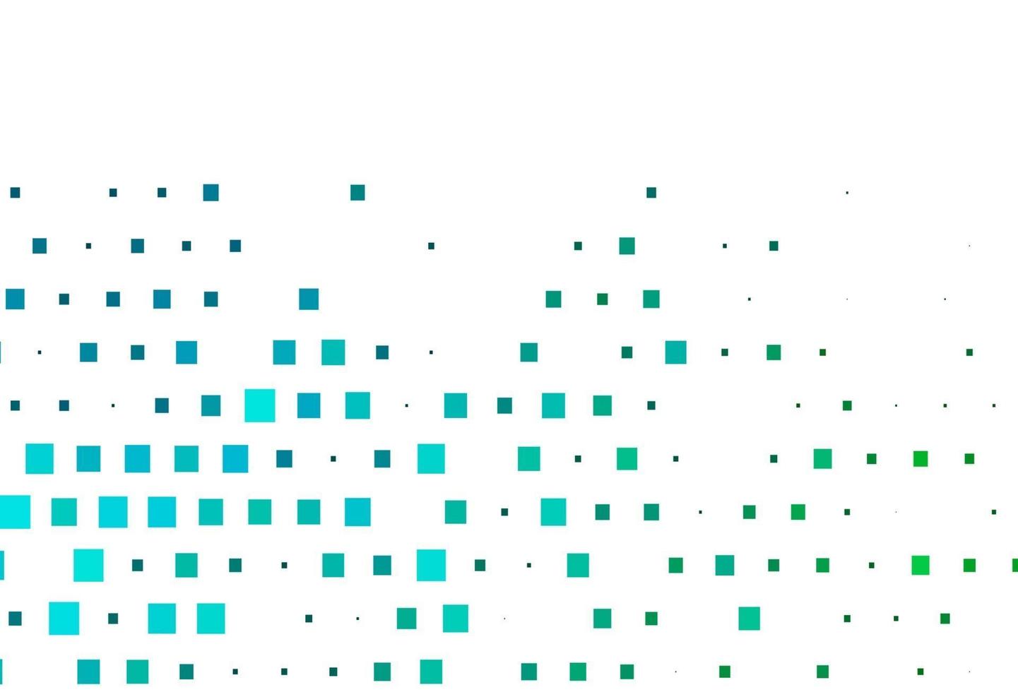 hellblauer, grüner Vektorhintergrund mit Rechtecken, Quadraten. vektor
