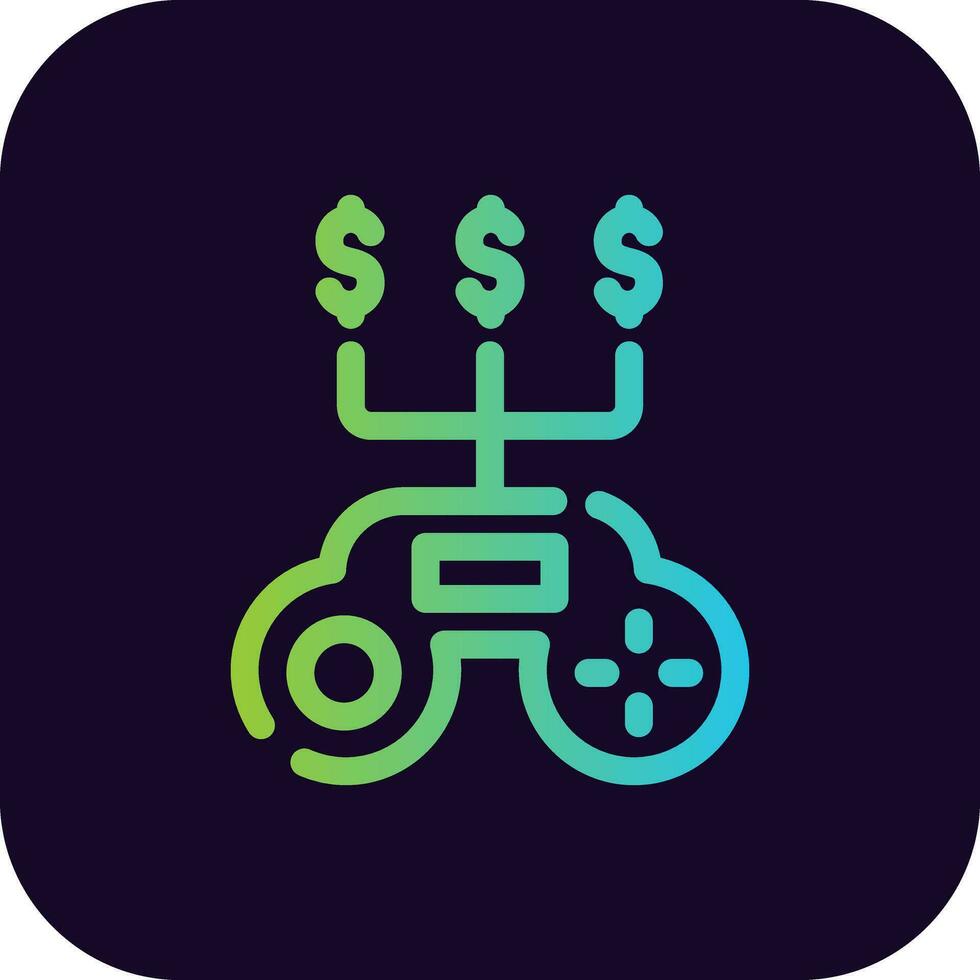 Spiel Geld kreativ Symbol Design vektor