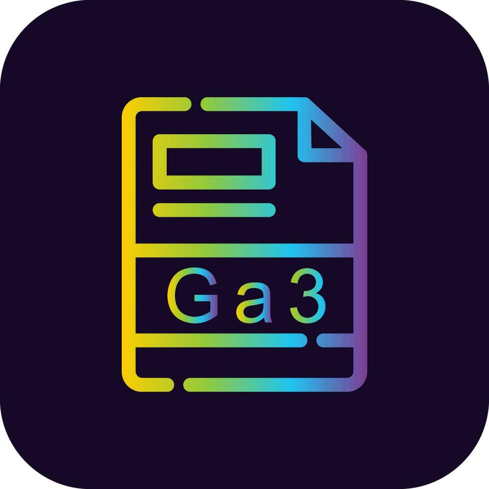 ga3 kreativ ikon design vektor