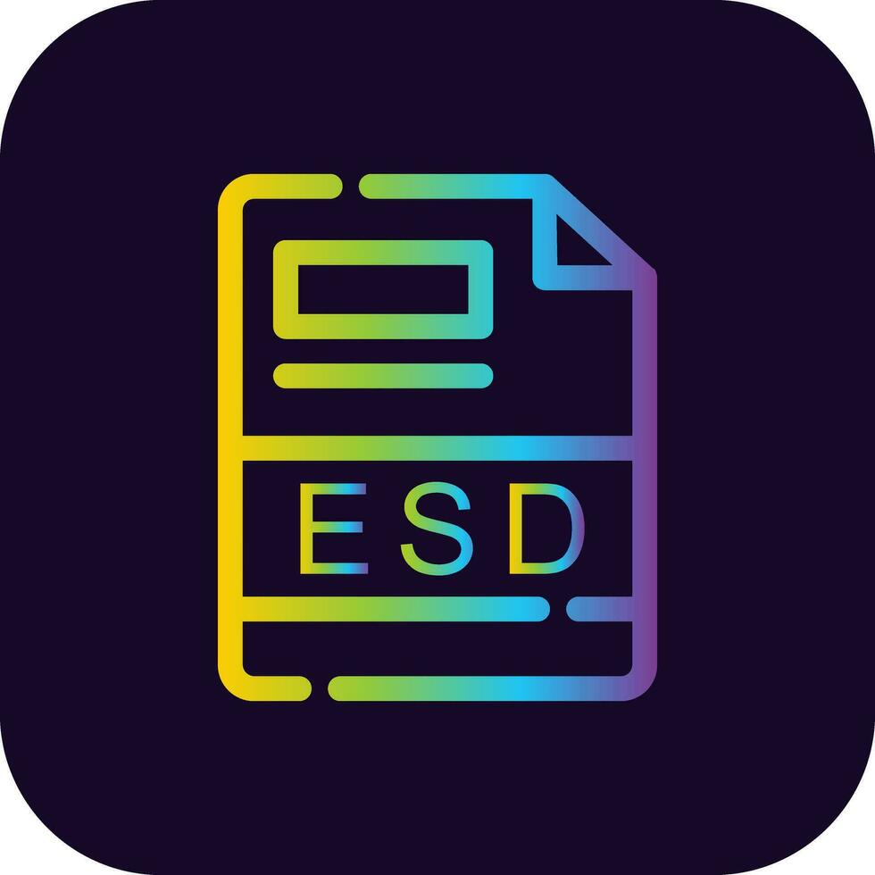 esd kreativ Symbol Design vektor