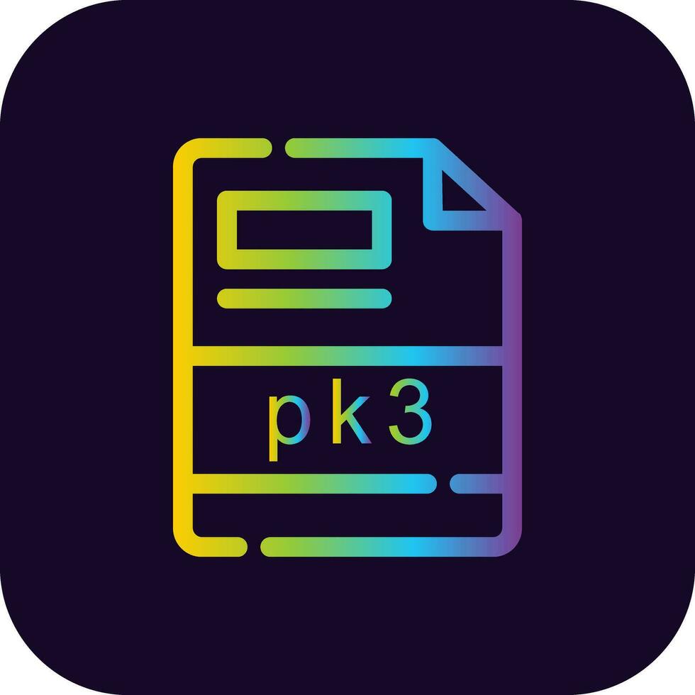 pk3 kreativ ikon design vektor