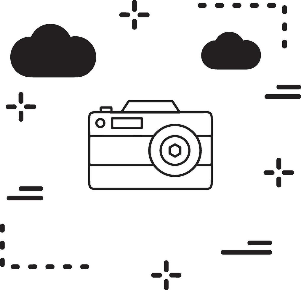 Kamera Fotografie Symbol Symbol Bild Vektor. Illustration von Multimedia fotografisch Linse Grapich Design Bilder vektor