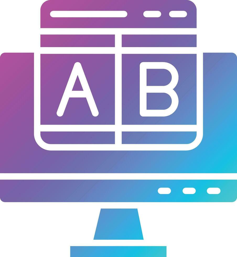 ab-Test-Vektor-Icon-Design-Illustration vektor