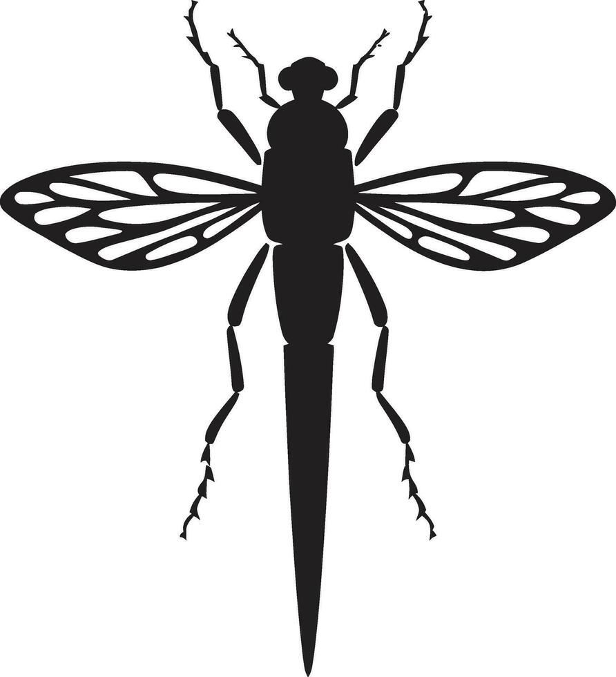 Naturen Insekt Design elegant Schwan Logo im schwarz vektor