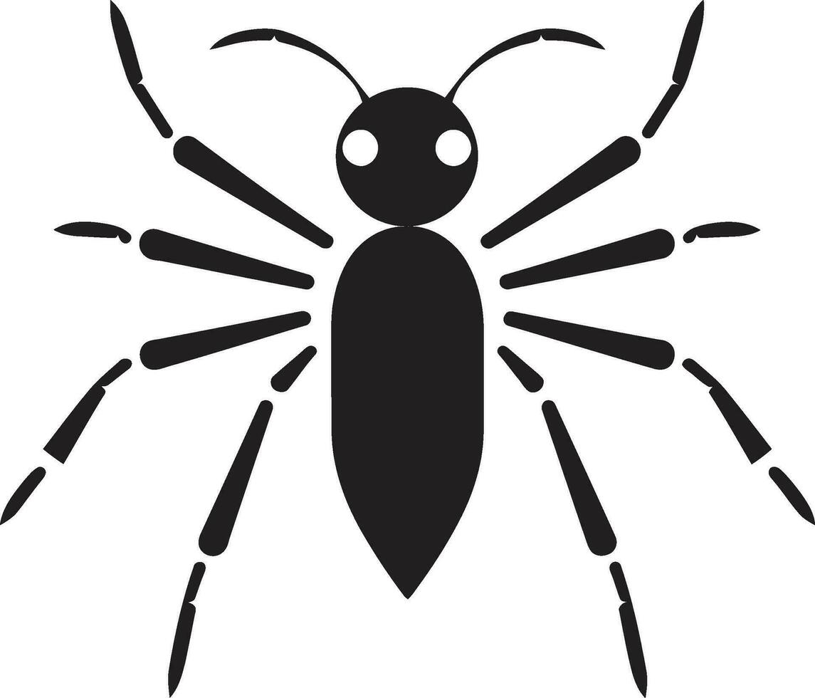 Vektor Fehler Silhouette stilisiert Stock Insekt Logo