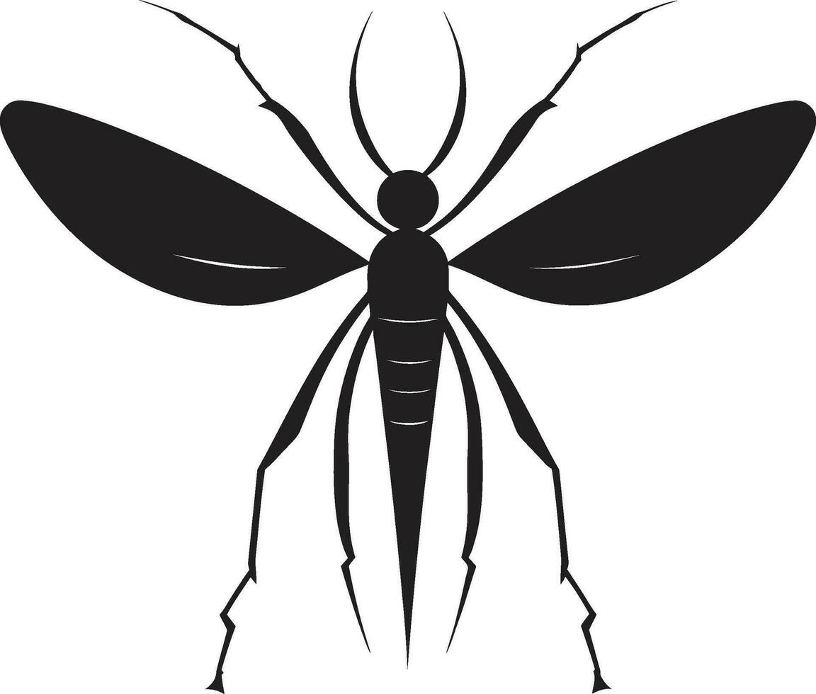 charmig pinne insekt symbol enfärgad insekt ikon vektor