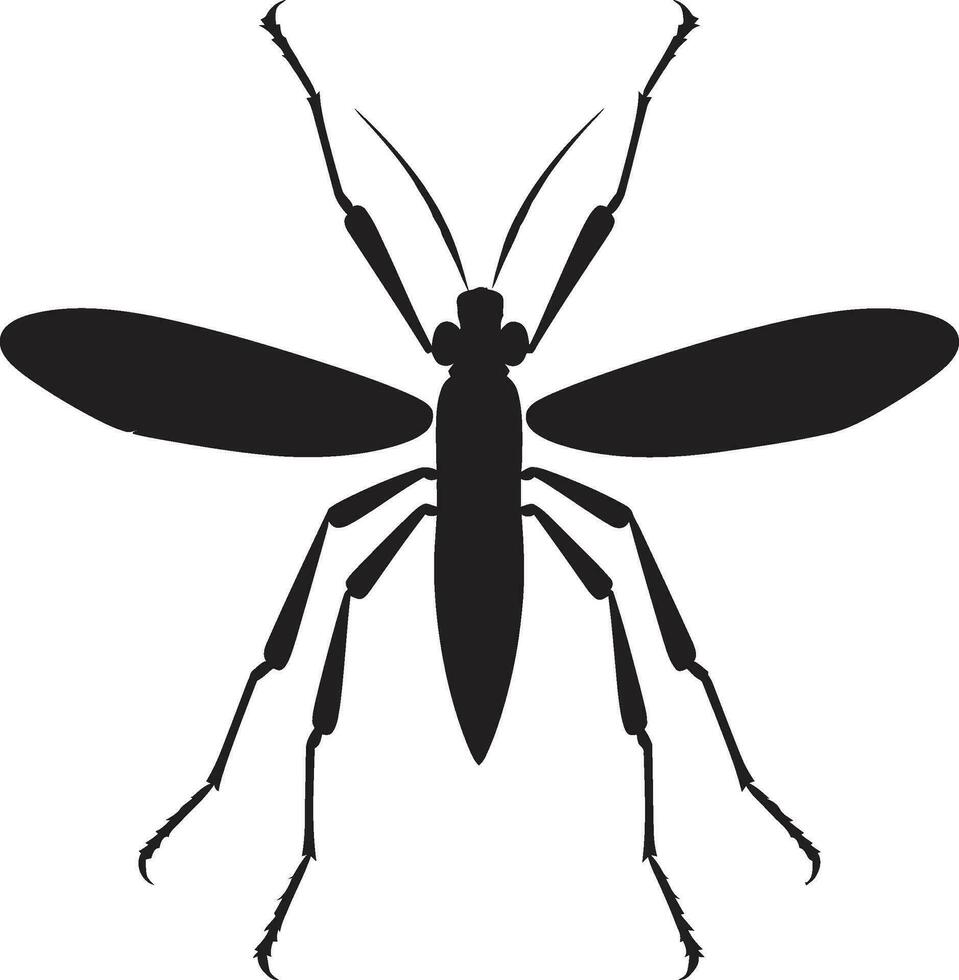 Insekten Schönheit im schwarz Vektor Stock Insekt Glyphe