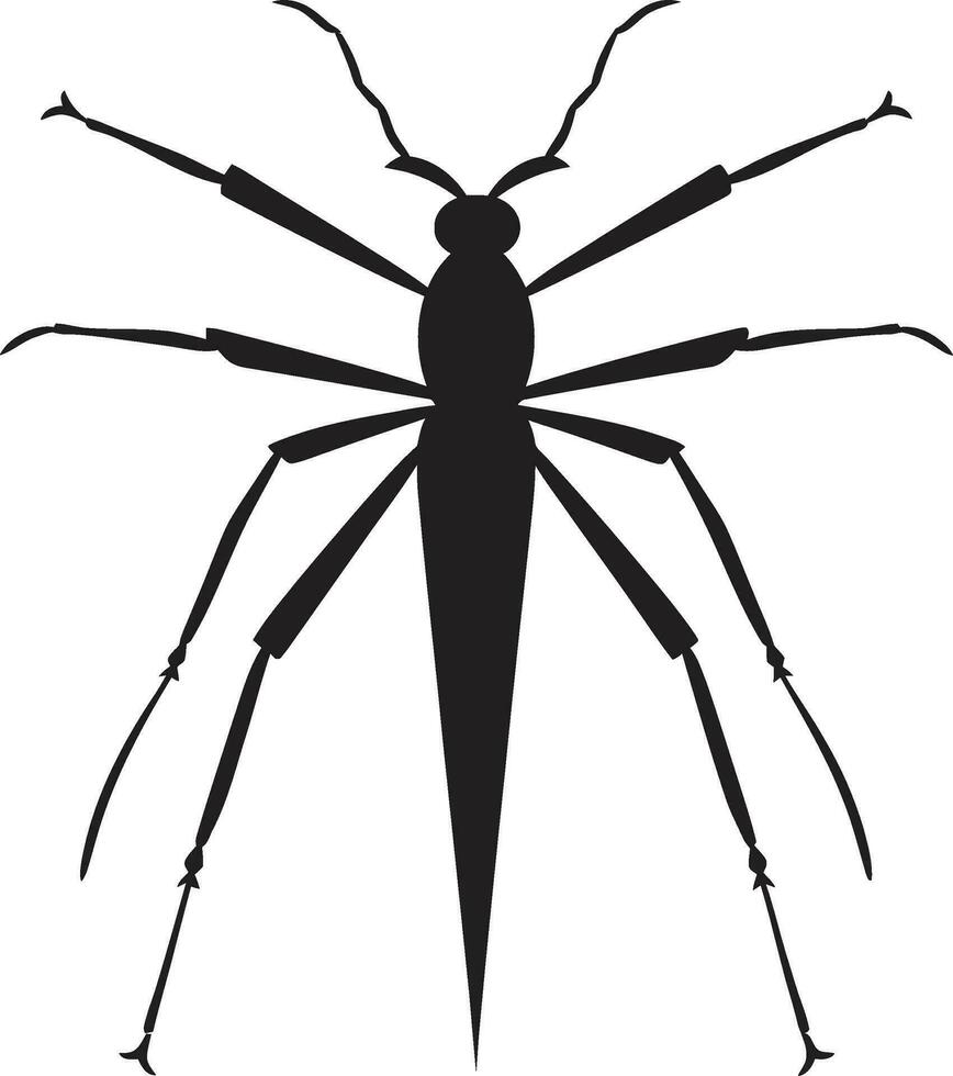 vektor pinne insekt glyf elegant insekt emblem