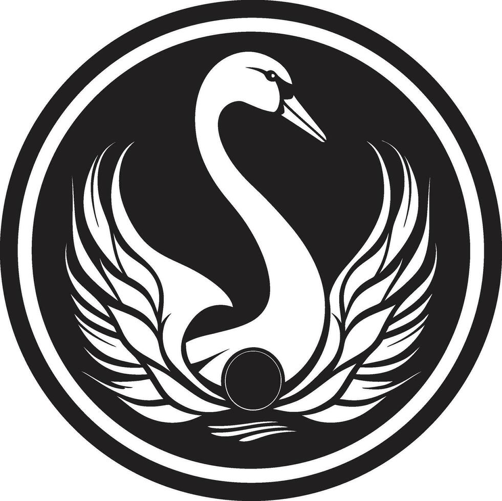 Vektor Schwan Schönheit Illustration glatt schwarz Schwan Symbol