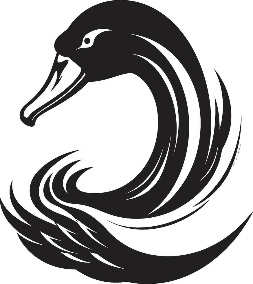 abstrakt Schwan Symbol stilvoll Schwan Schönheit vektor