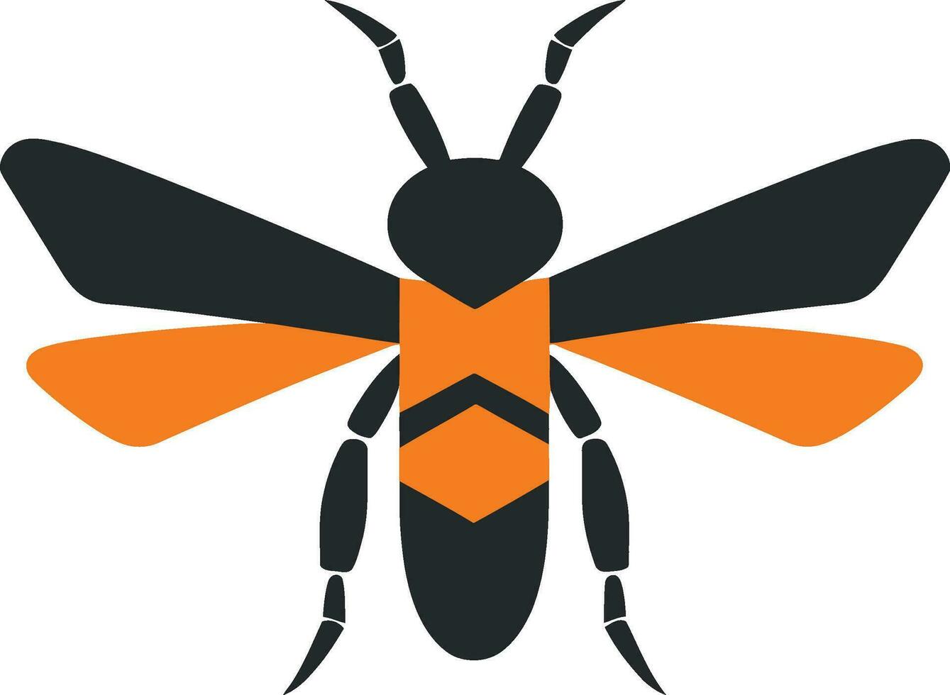 vilde sting geting logotyp insekt suverän ikon vektor