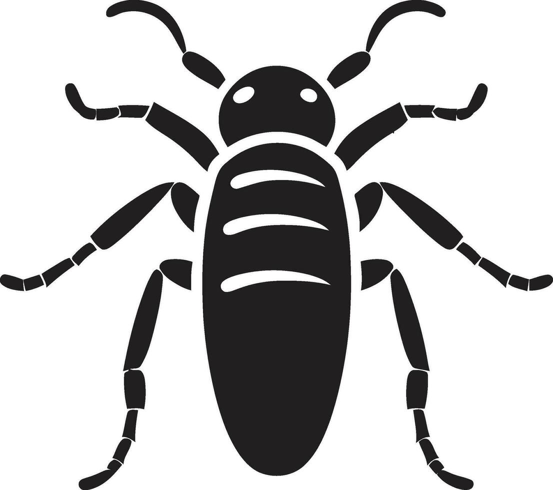 versteckt Insekt Logo Tinte schwarz Termite Symbol vektor