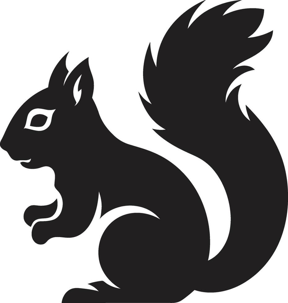 Eichhörnchen Profil schwarz Vektor modern Eichhörnchen Logo Symbol