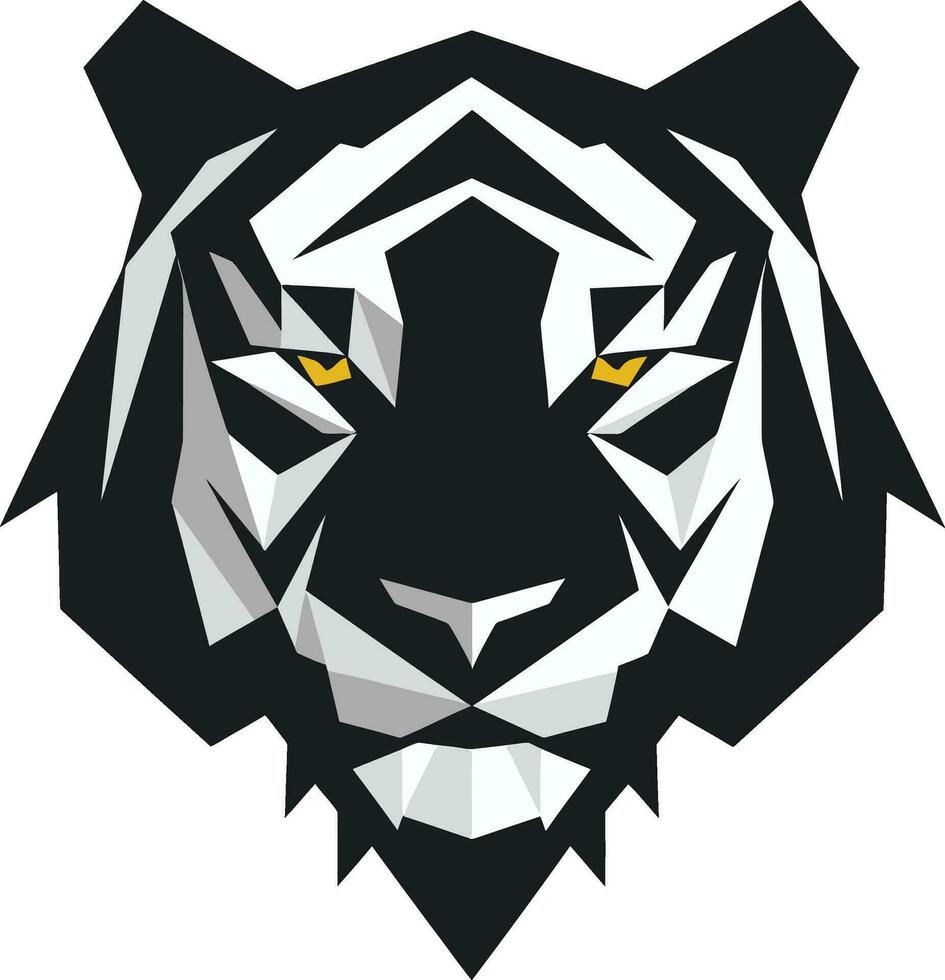 unheimlich Tiger Blick Emblem nachtaktiv Majestät Insignien vektor