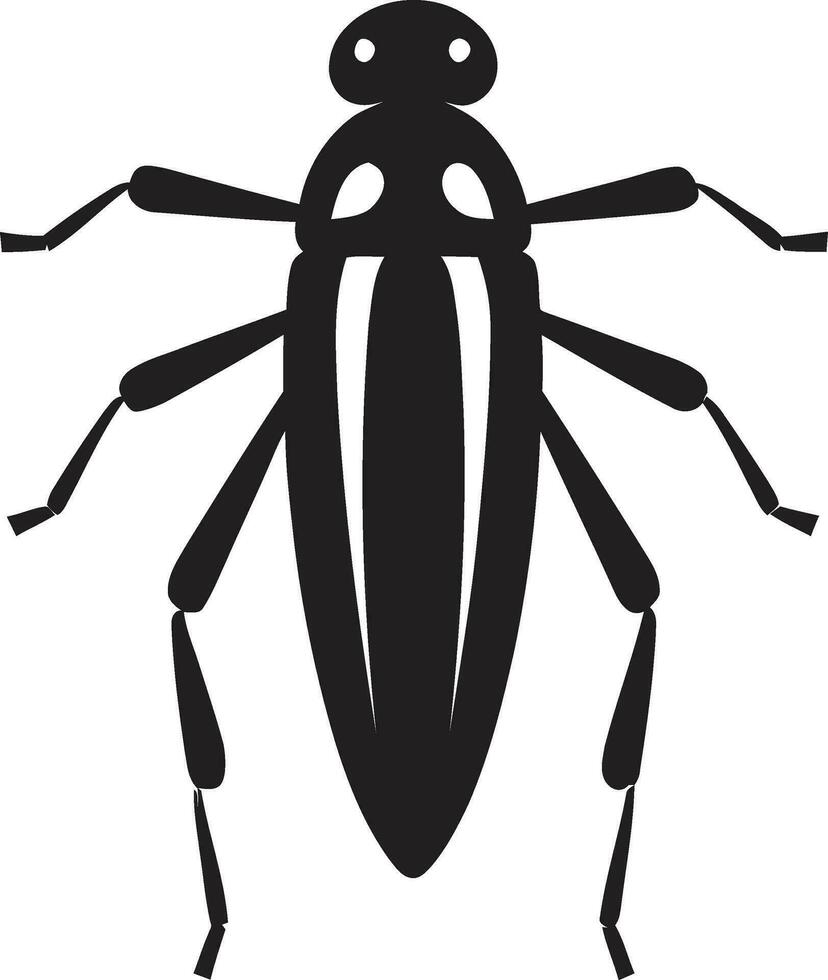 minimalistisk insekt illustration tyst jagare logotyp vektor