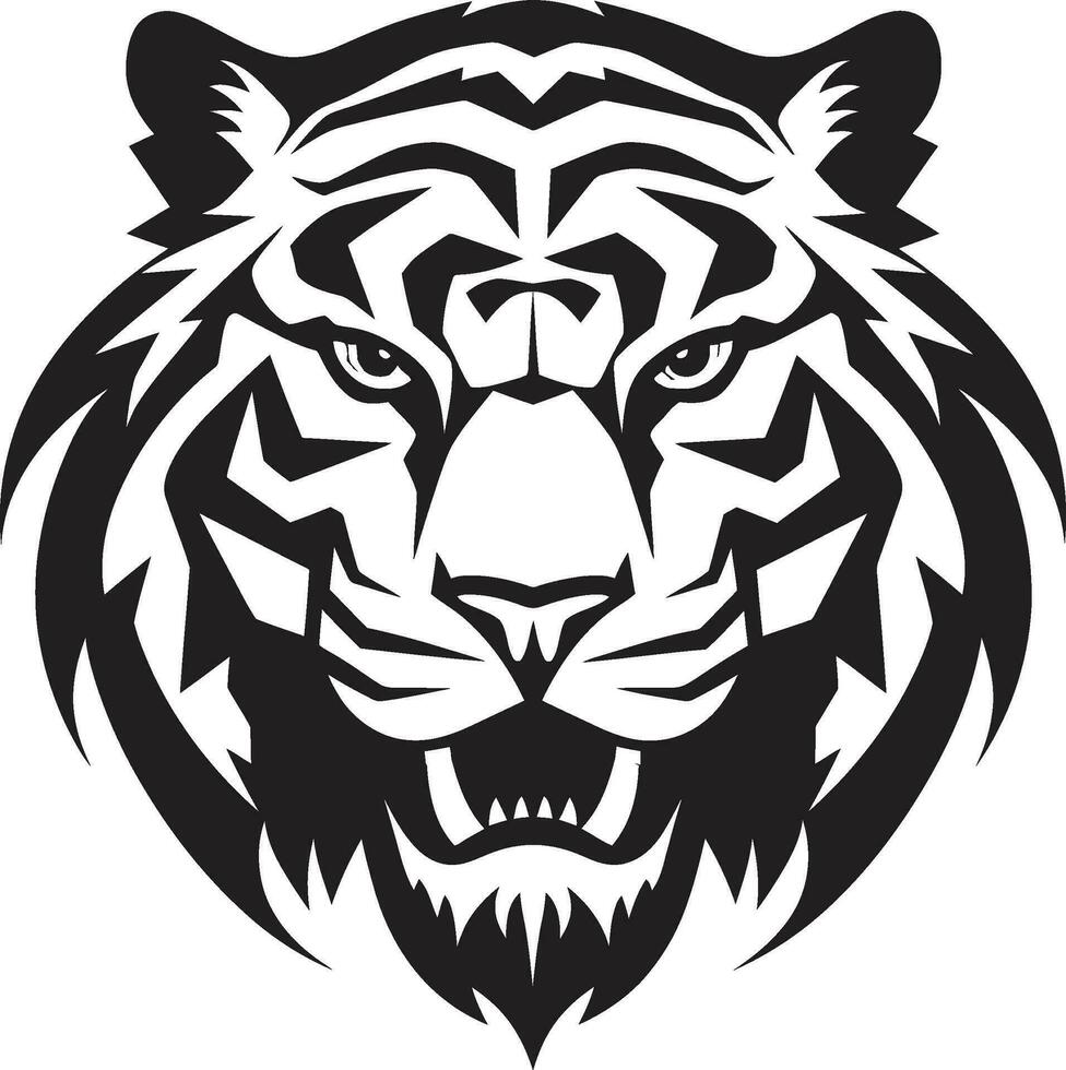 Onyx Wächter Insignien heimlich Tiger Logo Design vektor