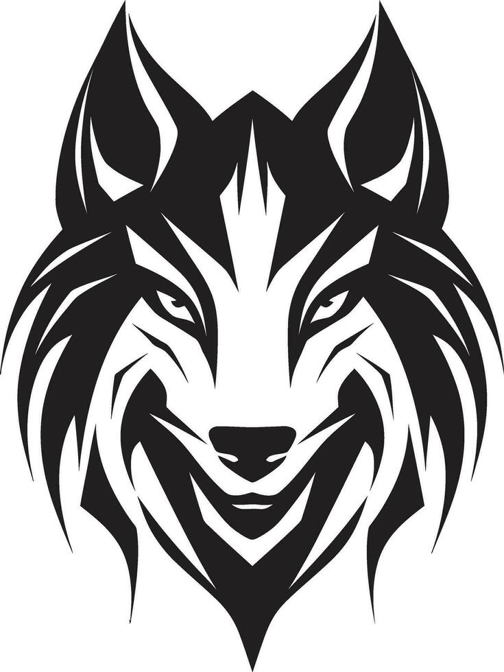 Wolf Pack Emblem beschattet einsam Wolf Symbol vektor