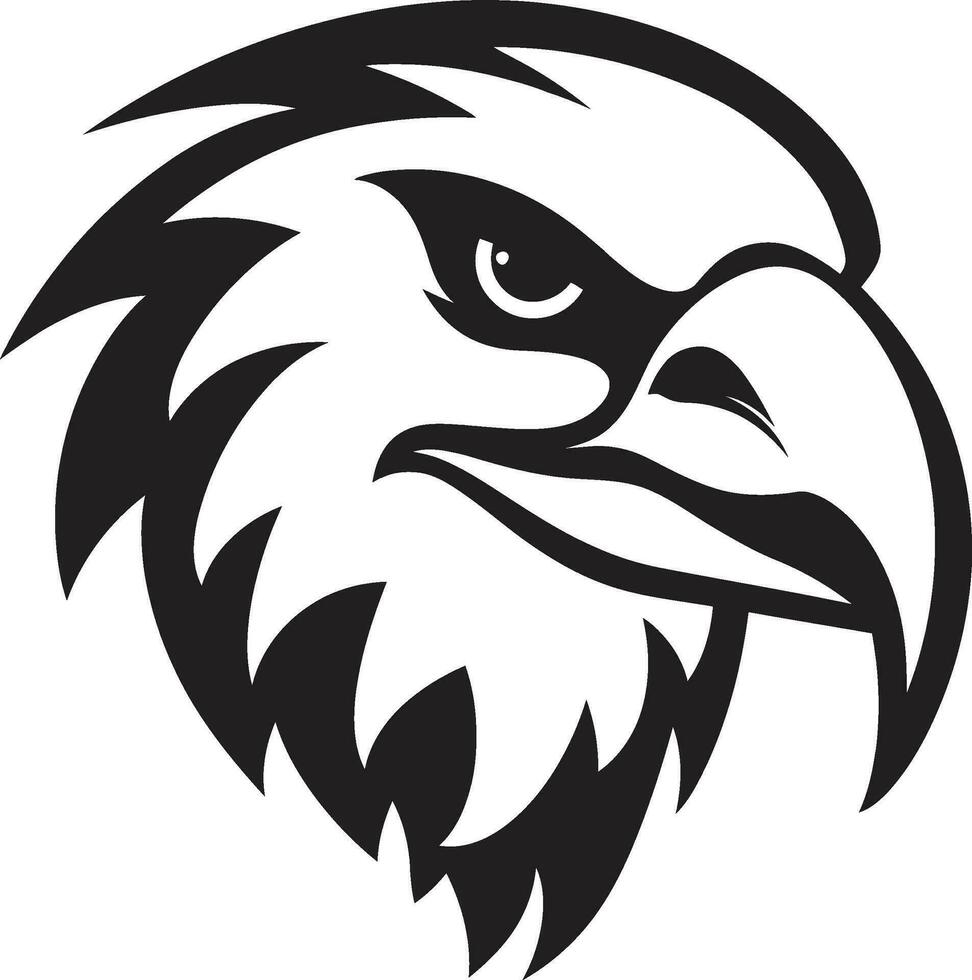 monochromatisch Vogel Wächter Geier Nachtzeit Barsch Logo vektor