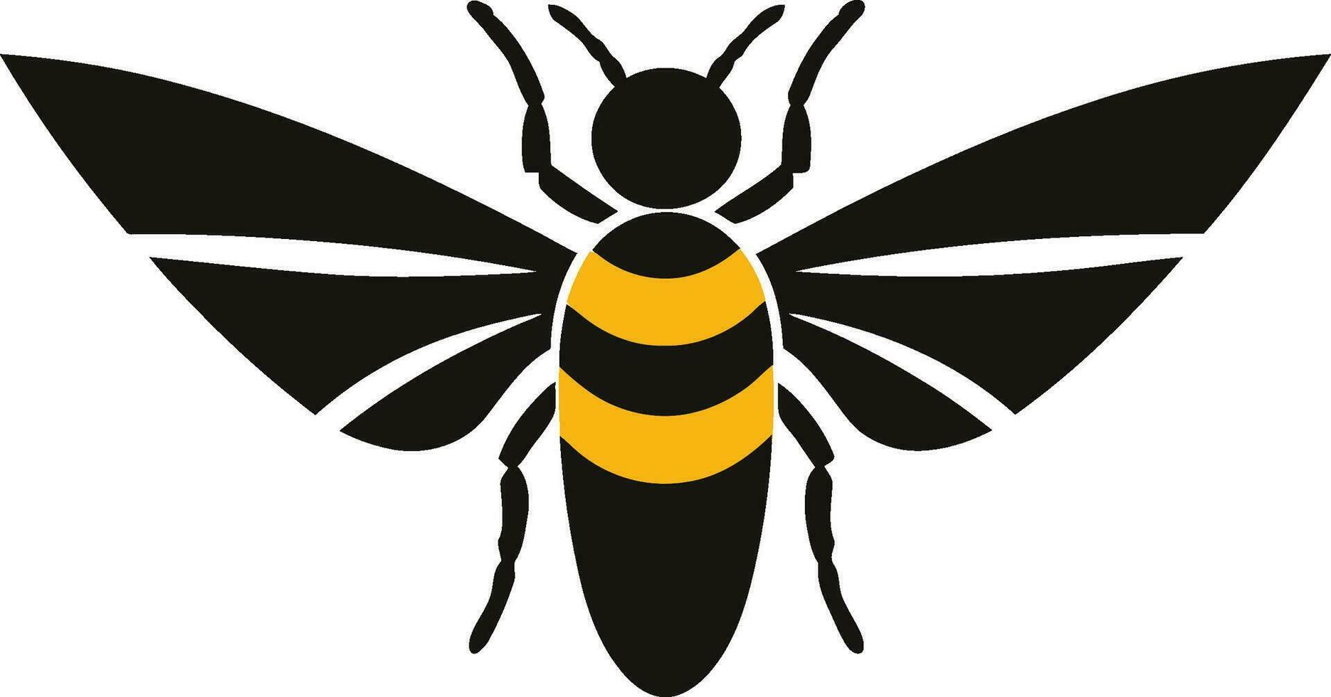kunglig insekt välde logotyp svartvit geting envälde vektor