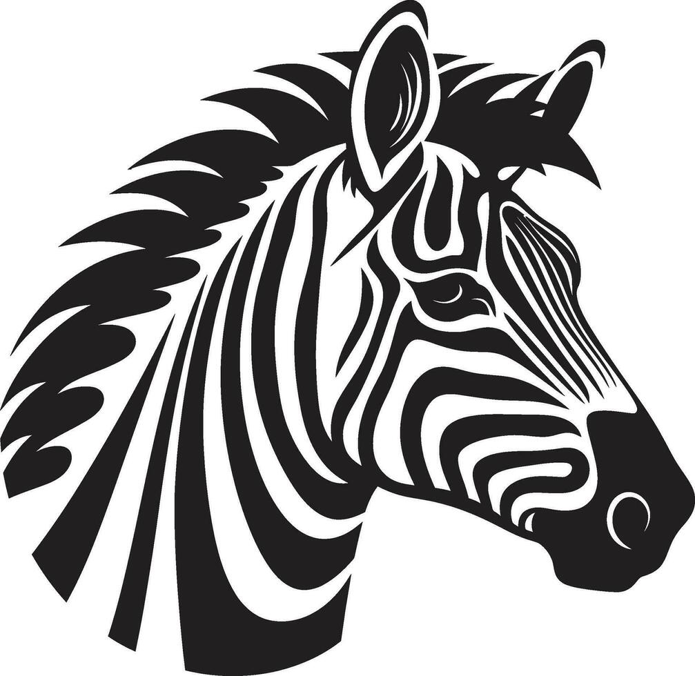 svart och vit zebror tyst Ränder zebror majestätisk graciös safari vektor