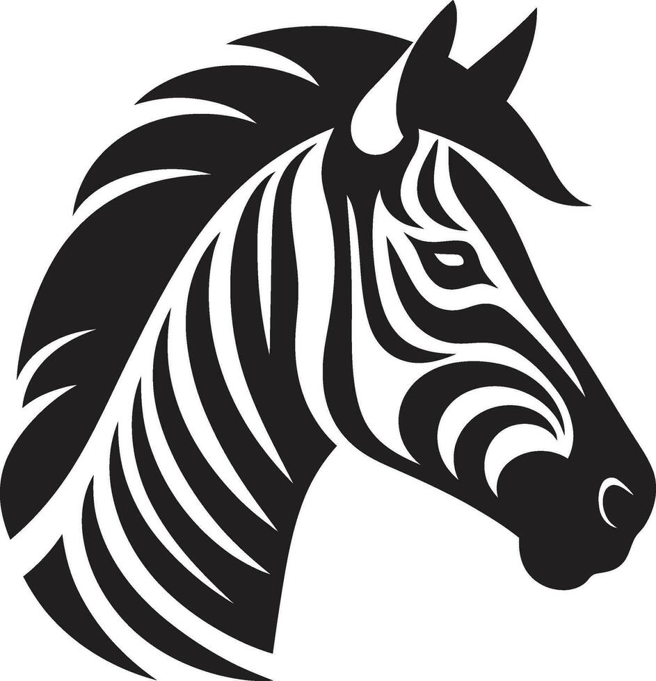 smyg svart och vit promenad elegant zebra stämpel symbol vektor