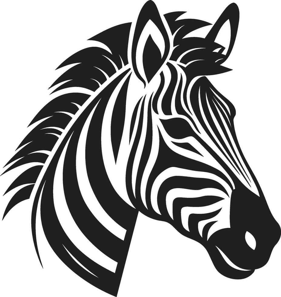 graciös zebra mark nätter randig lugn logotyp vektor