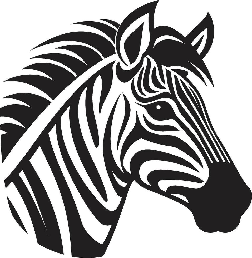 monochromatisch Zebras heiter Schönheit anmutig Wildnis Insignien vektor