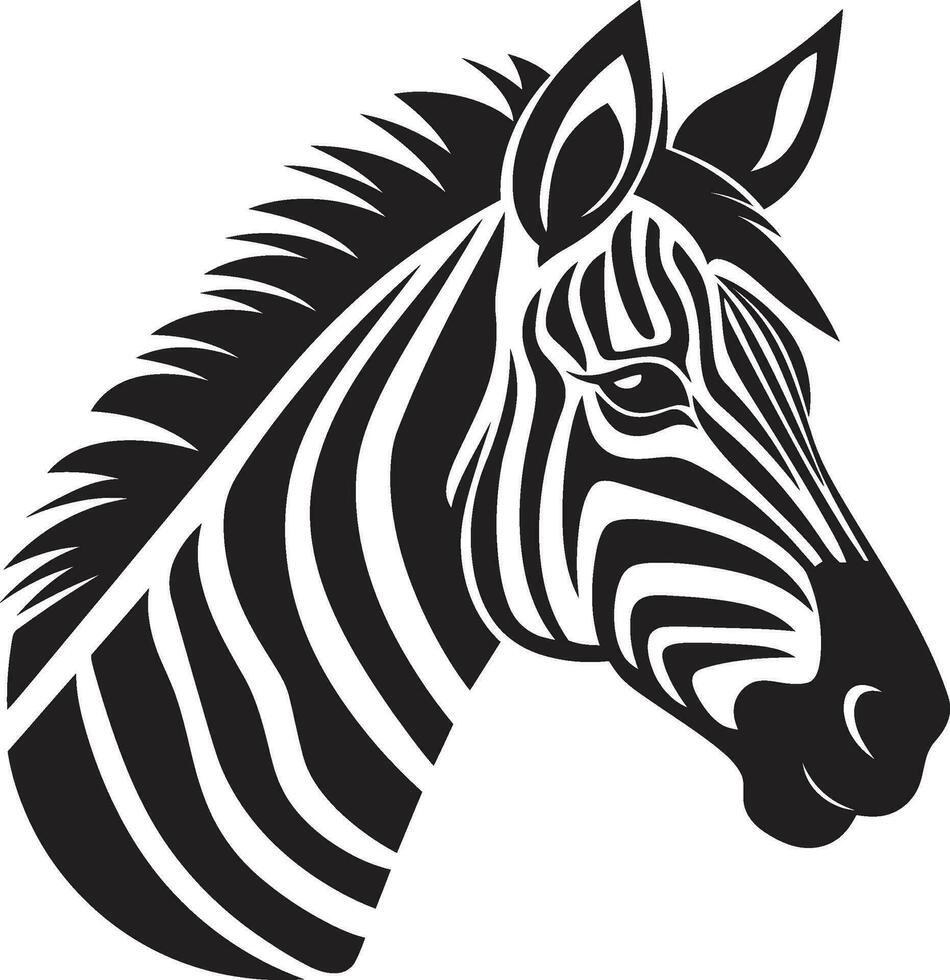graciös Ränder emblem design elegant zebror tyst skönhet vektor