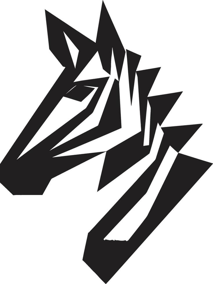 heimlich Zebra Porträt Kennzeichen beschattet Zebras Leise Streifen vektor