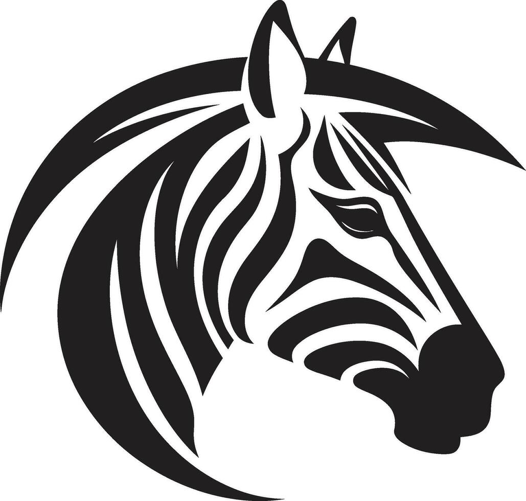 schwarz und Weiß Safari Symbol majestätisch Wildnis Insignien vektor