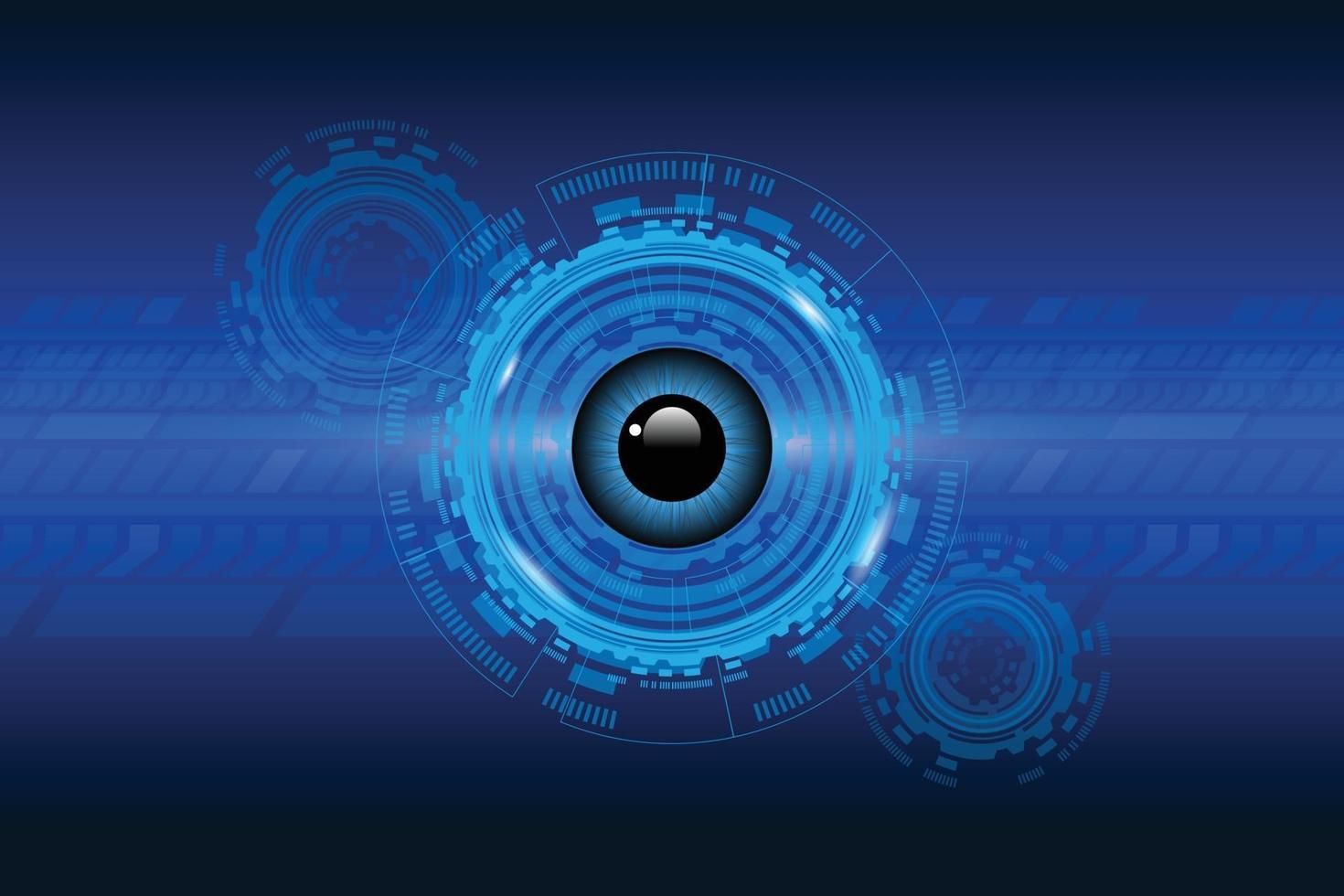 blå ögon cyber krets framtida teknik cirkel koncept bakgrund. vektor